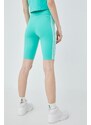 Kraťasy adidas Originals Adicolor HE9503 dámské, zelená barva, s aplikací, high waist, HE9503-HIREGR