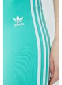 Kraťasy adidas Originals Adicolor HE9503 dámské, zelená barva, s aplikací, high waist, HE9503-HIREGR