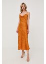 Šaty Guess oranžová barva, maxi