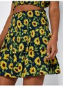 Žluto-modrá květovaná krátká sukně Noisy May Sunflower - Dámské