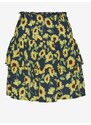 Žluto-modrá květovaná krátká sukně Noisy May Sunflower - Dámské