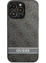 Ochranný kryt pro iPhone 13 Pro MAX - Guess, 4G Stripe Gray