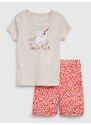 GAP Dětské krátké pyžamo organic Béžová