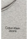 Dětská mikina Calvin Klein Jeans šedá barva, melanžová