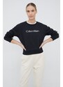 Tepláková mikina Calvin Klein Performance Ck Essentials černá barva, s potiskem