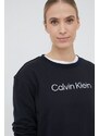 Tepláková mikina Calvin Klein Performance Ck Essentials černá barva, s potiskem