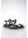 Yaya by Hotiç Women's Black Genuine Leather Sandals