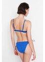 Trendyol Blue Gimped Regular Bikini Bottom