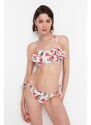 Dámský bikinový top Trendyol Floral Frill