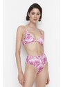 Trendyol Bikini Bottom - Pink - Tie-dye print