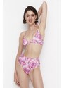 Trendyol Bikini Bottom - Pink - Tie-dye print