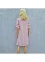 Dolce Moda Dámské krajkové šaty 0134 - staro-růžové