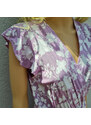 Dolce Moda Dámské dlouhé šaty s rozparkem 0137 - fialové
