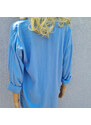 Dolce Moda Dámské tencelové šaty / košile 0105- modré
