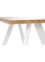 Dubový jídelní stůl Somcasa Lucina 180 x 95 cm s bílou podnoží