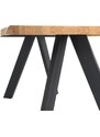 Dubový jídelní stůl Somcasa Lucina 220 x 110 cm s černou podnoží