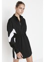 Trendyol Black Color Block A-line Knitted Dress