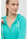 Mikina Under Armour 1369853 dámská, zelená barva, s potiskem