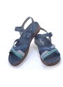 Páskové kožené sandály Obuv Zóna 3861 40941 modrá modrá
