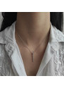 Elegantní stříbrný náhrdelník se zirkony - Meucci SLN021