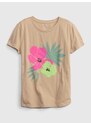 GAP Dětské organic tričko s flitry floral - Holky