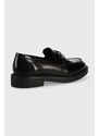 Kožené mokasíny Vagabond Shoemakers Alex W dámské, černá barva, na plochém podpatku