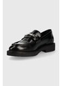 Kožené mokasíny Vagabond Shoemakers Alex W dámské, černá barva, na plochém podpatku