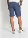 bonprix Strečové chino kalhoty s páskem, Regular Fit Modrá