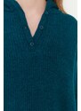 Trendyol Green Soft Textured Hoodie Knitwear Sweater