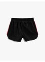 Koton Mini Shorts with Stripe Detail Elastic Waist.