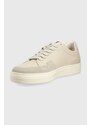 Kožené sneakers boty Tommy Hilfiger Premium Cupsole Sustainable Lea béžová barva