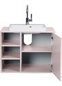 Růžová lakovaná umyvadlová skříňka Tom Tailor Color Bath II. 62 x 80 cm s umyvadlem