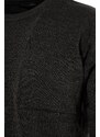 Trendyol Anthracite Crew Neck Oversize Fit Knitwear Sweater