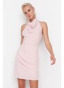 Trendyol růžové elegantní večerní šaty Degajee