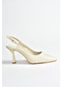 Fox Shoes Beige Women's Thin Heeled Shoes