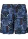 Pánské koupací šortky Urban Classics Pattern Swim Shorts - navy bandana aop