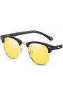 Kolem Krku Pánské sluneční brýle Browline - Yellow & Gold Shiny