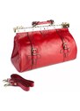 KATANA Luxusní Francouzská kožená kabelka Cenon Červená