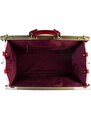 KATANA Luxusní Francouzská kožená kabelka/cestovní taška Calais Červená