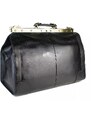 KATANA Luxusní Francouzská kožená kabelka/cestovní taška Calais Černá