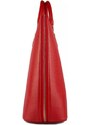 GIOSTRA Italská kožená kabelka Arianna Grande Červená