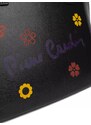 PIERRE CARDIN Francouzská kožená kabelka Chantal Medium Černá