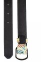 PIERRE CARDIN Dámský kožený pásek PCMT 8017/25 Různobarevná - zeleno/žlutá 90 cm