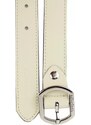 PIERRE CARDIN Dámský kožený pásek PC 8017/25 Béžová 100 cm