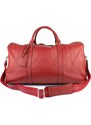 HEXAGONA Luxusní kožená cestovní taška Soissons Červená