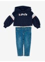 Levi's Modrý holčičí set džínů a mikiny s kapucí Levi's - Holky