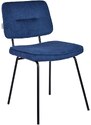 Tmavě modrá manšestrová jídelní židle Tom Tailor Color Tube