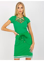 Fashionhunters Zelená mini mikinová sukně s kapsami OH BELLA