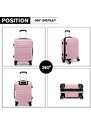 KONO Cestovní kufr - Ariel, cestovní, střední, růžový