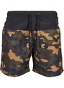 Pánské koupací kraťasy Urban Classics Block Swim Shorts - blk/woodcamo